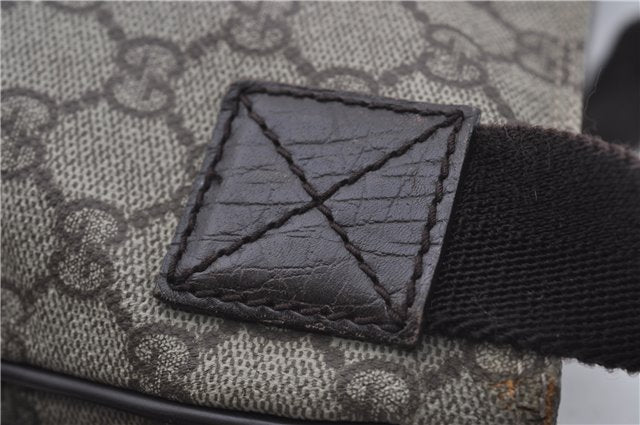 Authentic GUCCI Shoulder Cross Body Bag GG PVC Leather 141198 Brown 6372D