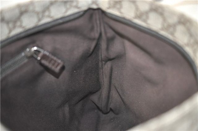 Authentic GUCCI Shoulder Cross Body Bag GG PVC Leather 141198 Brown 6372D