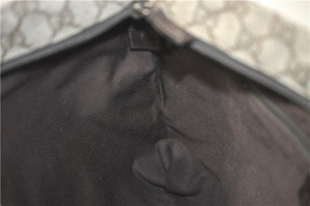 Authentic GUCCI Shoulder Cross Body Bag GG PVC Leather 141198 Brown 6372D