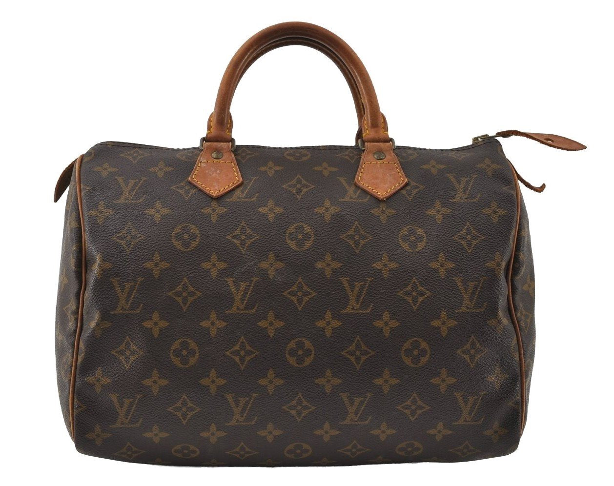 Authentic Louis Vuitton Monogram Speedy 30 Hand Boston Bag M41526 LV 6372I