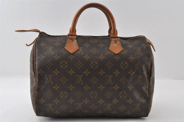 Authentic Louis Vuitton Monogram Speedy 30 Hand Boston Bag M41526 LV 6372I