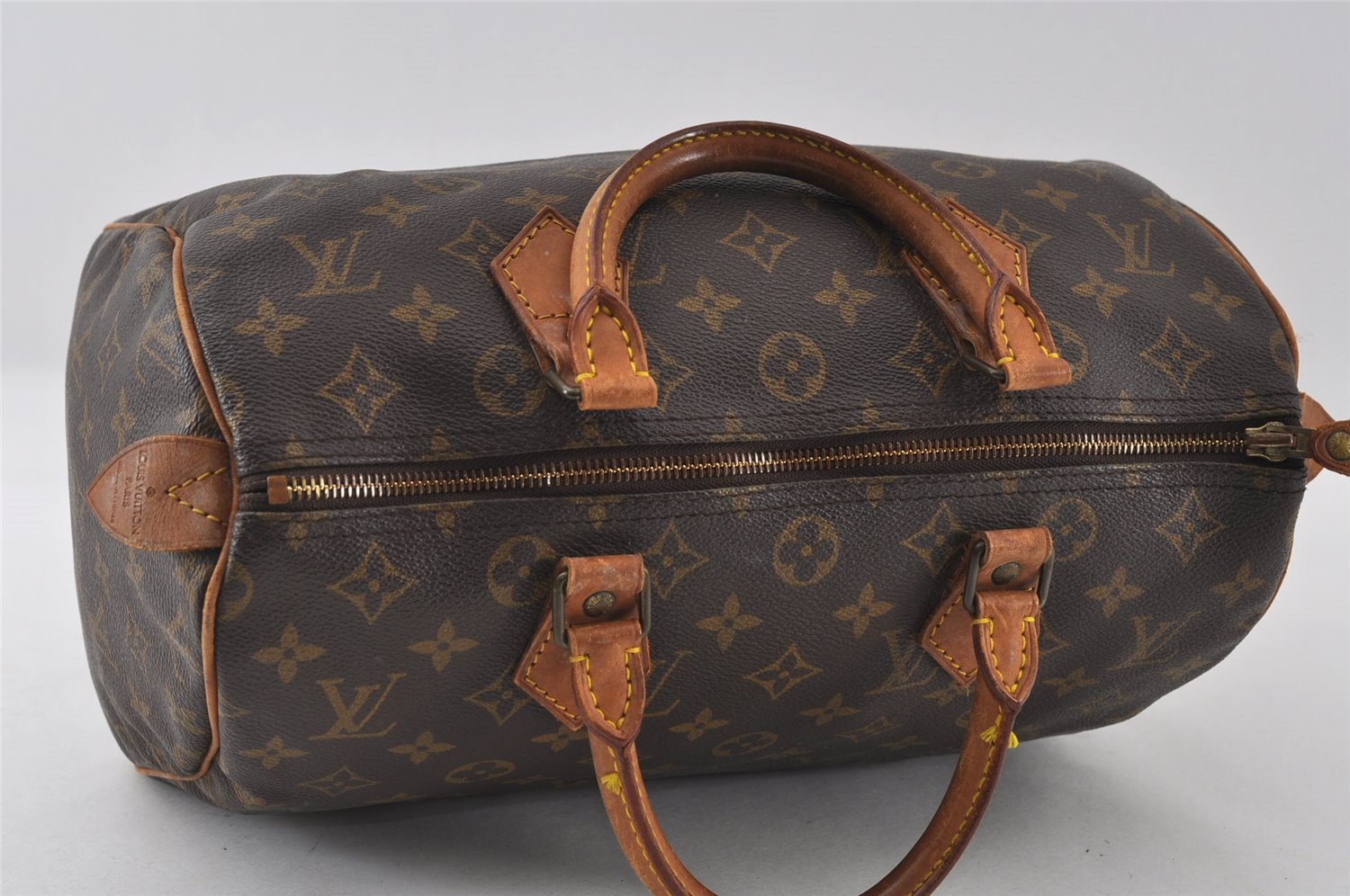 Authentic Louis Vuitton Monogram Speedy 30 Hand Boston Bag M41526 LV 6372I