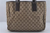 Authentic GUCCI Shoulder Tote Bag GG Canvas Leather 113017 Brown 6373D