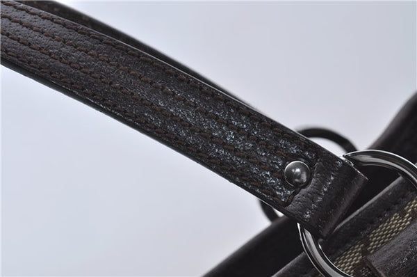 Authentic GUCCI Shoulder Tote Bag GG Canvas Leather 113017 Brown 6373D