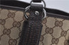 Authentic GUCCI Shoulder Tote Bag GG Canvas Leather 113017 Brown 6373D