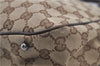 Authentic GUCCI Shoulder Tote Bag GG Canvas Leather 113017 Brown 6373D