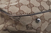 Authentic GUCCI Shoulder Tote Bag GG Canvas Leather 113017 Brown 6373D