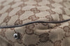Authentic GUCCI Shoulder Tote Bag GG Canvas Leather 113017 Brown 6373D