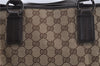 Authentic GUCCI Shoulder Tote Bag GG Canvas Leather 113017 Brown 6373D