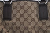 Authentic GUCCI Shoulder Tote Bag GG Canvas Leather 113017 Brown 6373D