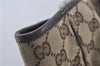 Authentic GUCCI Shoulder Tote Bag GG Canvas Leather 113017 Brown 6373D