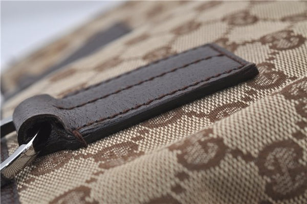 Authentic GUCCI Shoulder Tote Bag GG Canvas Leather 113017 Brown 6373D