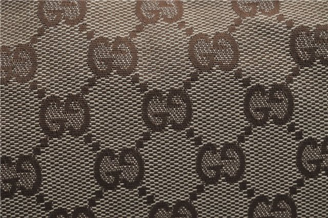 Authentic GUCCI Shoulder Tote Bag GG Canvas Leather 113017 Brown 6373D