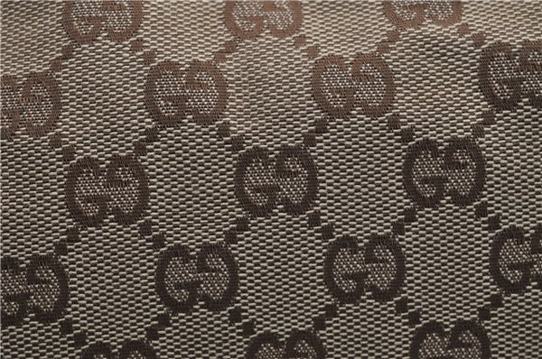 Authentic GUCCI Shoulder Tote Bag GG Canvas Leather 113017 Brown 6373D