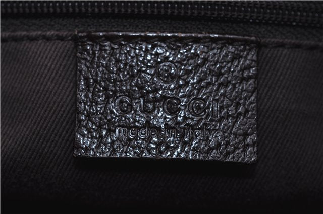 Authentic GUCCI Shoulder Tote Bag GG Canvas Leather 113017 Brown 6373D