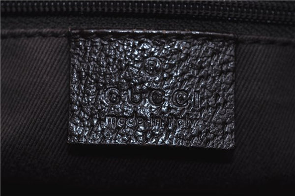 Authentic GUCCI Shoulder Tote Bag GG Canvas Leather 113017 Brown 6373D