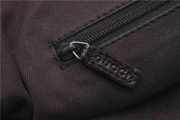 Authentic GUCCI Shoulder Tote Bag GG Canvas Leather 113017 Brown 6373D