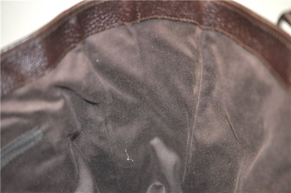 Authentic GUCCI Shoulder Tote Bag GG Canvas Leather 113017 Brown 6373D