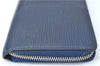 Authentic Louis Vuitton Epi Zippy Long Wallet Purse Blue M60307 LV Junk 6374B