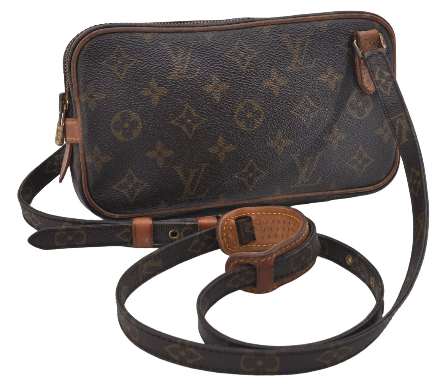 Auth Louis Vuitton Monogram Marly Bandouliere Shoulder Cross Bag M51828 LV 6374D