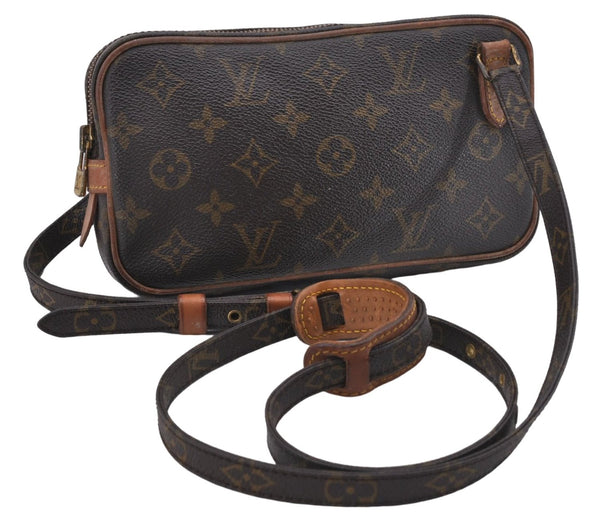 Auth Louis Vuitton Monogram Marly Bandouliere Shoulder Cross Bag M51828 LV 6374D