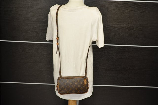 Auth Louis Vuitton Monogram Marly Bandouliere Shoulder Cross Bag M51828 LV 6374D