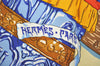 Authentic HERMES Carre 90 Scarf "PRIERES AU VENT" Silk Light Blue 6375I