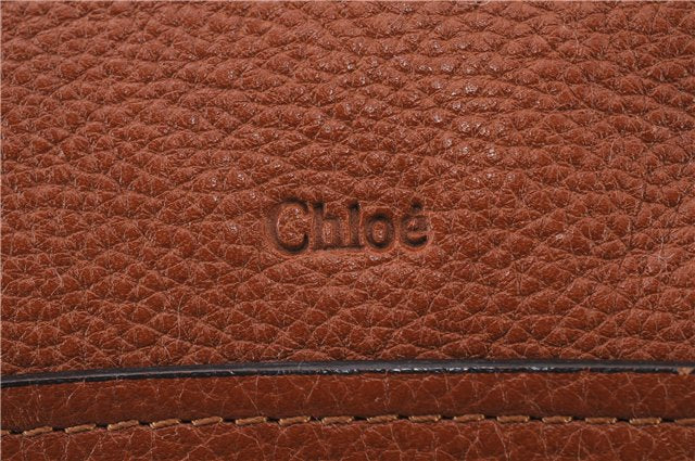 Authentic Chloe Paraty 2Way Shoulder Hand Bag Purse Brown 6377C