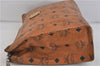 Authentic MCM Visetos Leather Vintage Clutch Hand Bag Brown 6378C