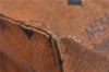 Authentic MCM Visetos Leather Vintage Clutch Hand Bag Brown 6378C