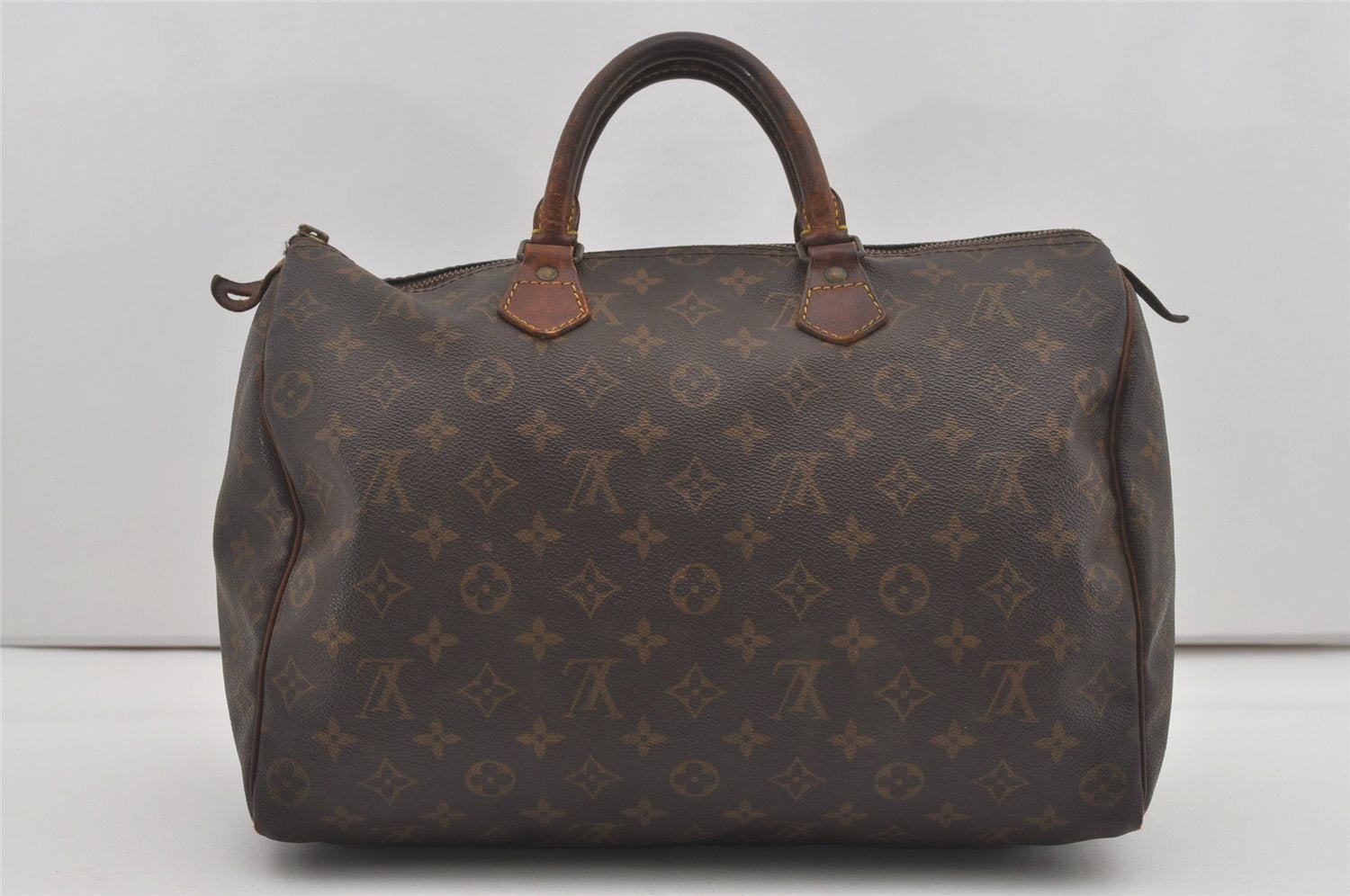 Authentic Louis Vuitton Monogram Speedy 35 Hand Boston Bag M41524 LV Junk 6378I