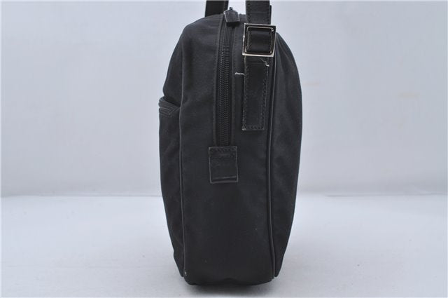 Authentic GUCCI Shoulder Cross Body Bag Nylon Leather 0181612 Black 6383D