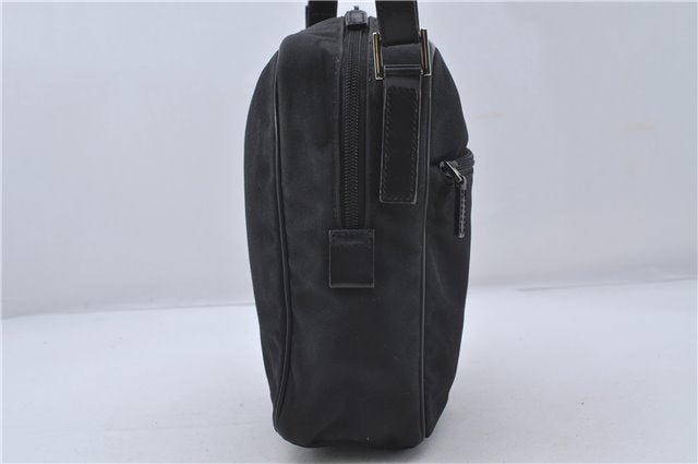 Authentic GUCCI Shoulder Cross Body Bag Nylon Leather 0181612 Black 6383D