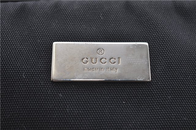 Authentic GUCCI Shoulder Cross Body Bag Nylon Leather 0181612 Black 6383D