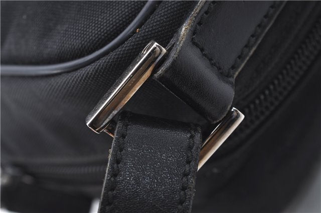 Authentic GUCCI Shoulder Cross Body Bag Nylon Leather 0181612 Black 6383D