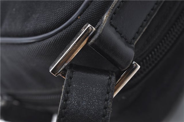 Authentic GUCCI Shoulder Cross Body Bag Nylon Leather 0181612 Black 6383D