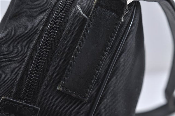 Authentic GUCCI Shoulder Cross Body Bag Nylon Leather 0181612 Black 6383D