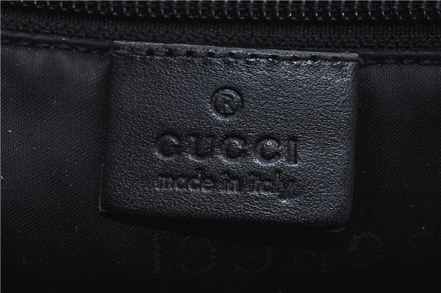 Authentic GUCCI Shoulder Cross Body Bag Nylon Leather 0181612 Black 6383D