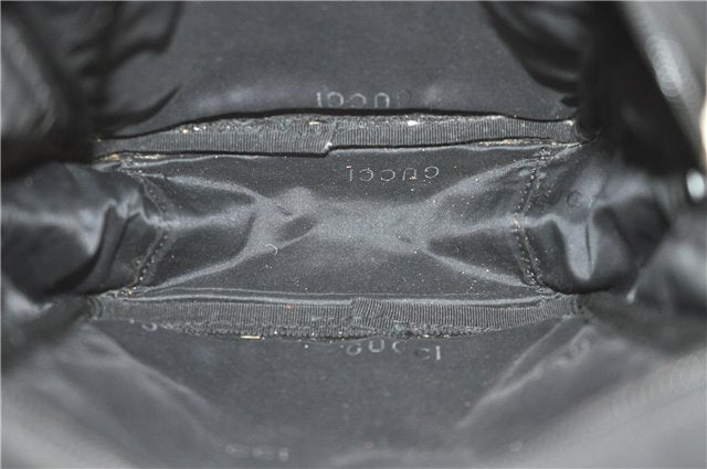 Authentic GUCCI Shoulder Cross Body Bag Nylon Leather 0181612 Black 6383D