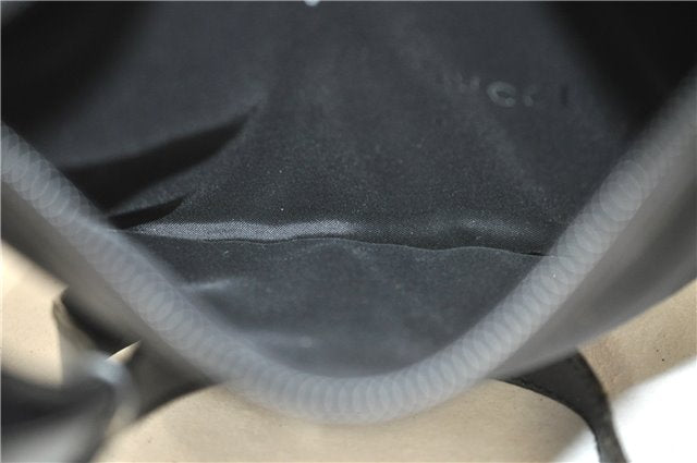 Authentic GUCCI Shoulder Cross Body Bag Nylon Leather 0181612 Black 6383D