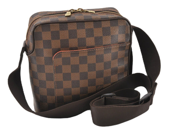 Authentic Louis Vuitton Damier Olav PM Shoulder Cross Body Bag N41442 LV 6383F
