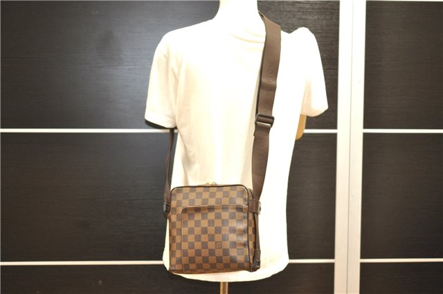 Authentic Louis Vuitton Damier Olav PM Shoulder Cross Body Bag N41442 LV 6383F