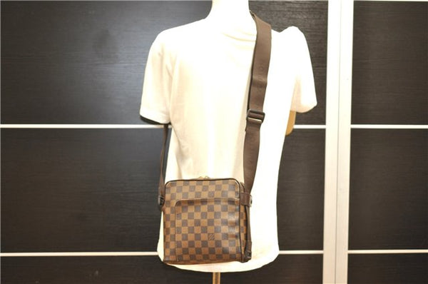 Authentic Louis Vuitton Damier Olav PM Shoulder Cross Body Bag N41442 LV 6383F