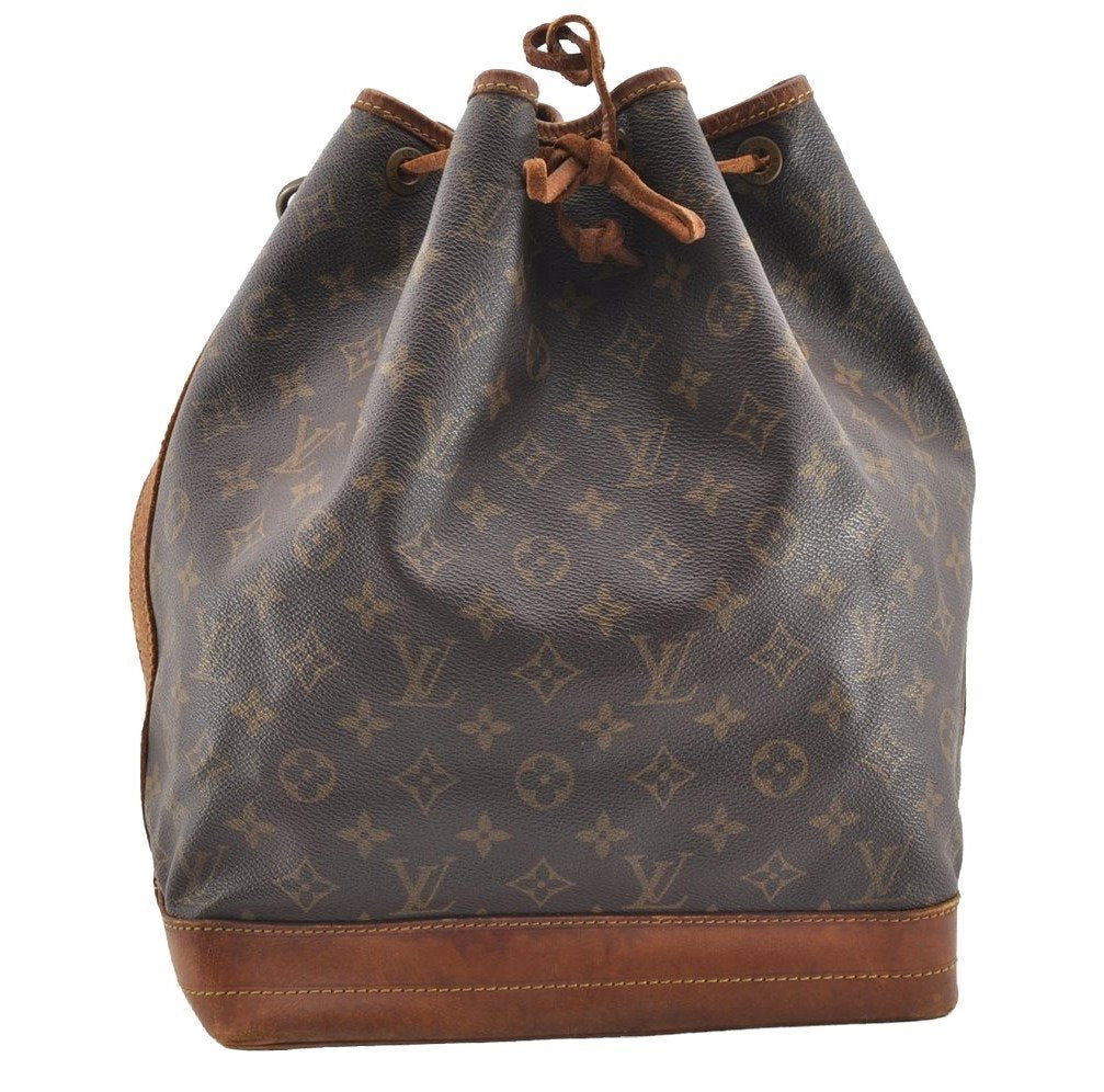 Authentic Louis Vuitton Monogram Noe Shoulder Drawstring Bag M42224 LV 6383I