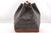 Authentic Louis Vuitton Monogram Noe Shoulder Drawstring Bag M42224 LV 6383I