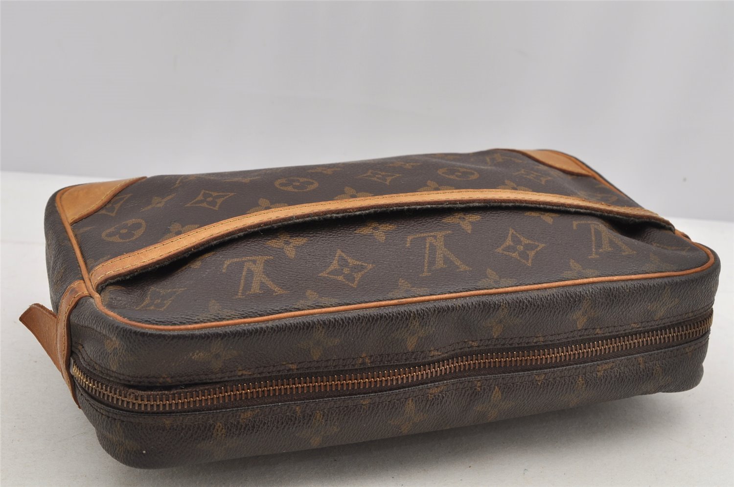 Authentic Louis Vuitton Monogram Compiegne 28 Clutch Hand Bag M51845 LV 6384I