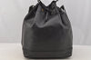 Authentic Louis Vuitton Epi Noe Shoulder Drawstring Bag Black M59002 LV 6386I
