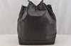 Authentic Louis Vuitton Epi Noe Shoulder Drawstring Bag Black M59002 LV 6386I