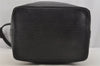 Authentic Louis Vuitton Epi Noe Shoulder Drawstring Bag Black M59002 LV 6386I