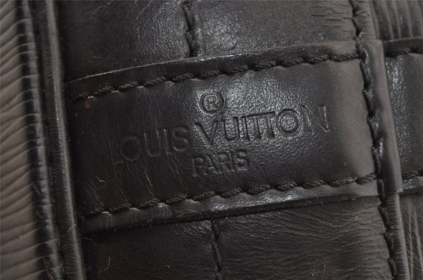 Authentic Louis Vuitton Epi Noe Shoulder Drawstring Bag Black M59002 LV 6386I